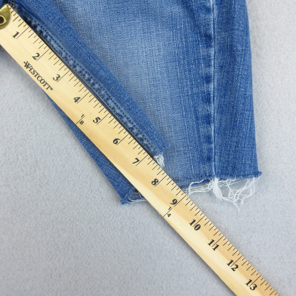 Levi's‎ 518 Superlow Shorts Womens Size 3 Blue Denim Raw Hem Casual Low Rise - Picture 8 of 12